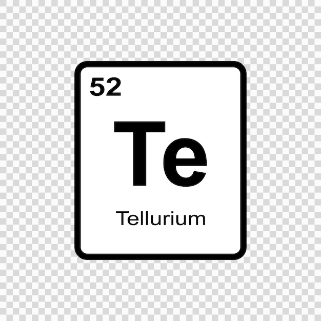 Vector chemical element tellurium vector illustration