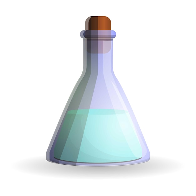 ベクトル 化学フラスコ アイコン白い背景で隔離の web デザインのための化学フラスコ ベクトル アイコンの漫画