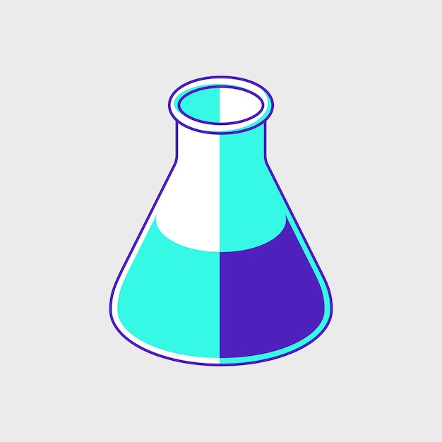 chemical Flask isometric vector illustration