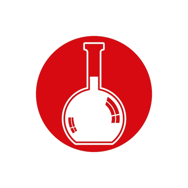 Chemical flask vector icon.