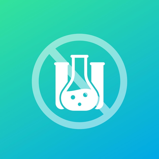 Chemical free icon, no preservatives vector