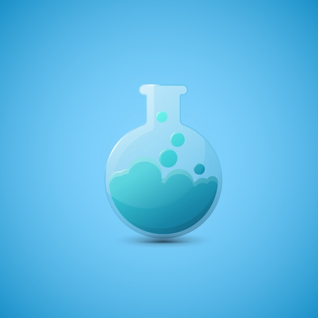 Vector chemical laboratory flask