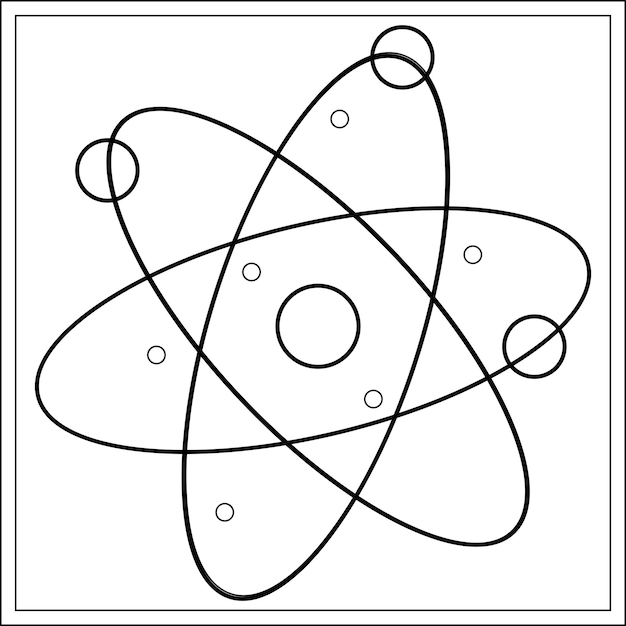 Chemical laboratory science and biology are symbols of atoms