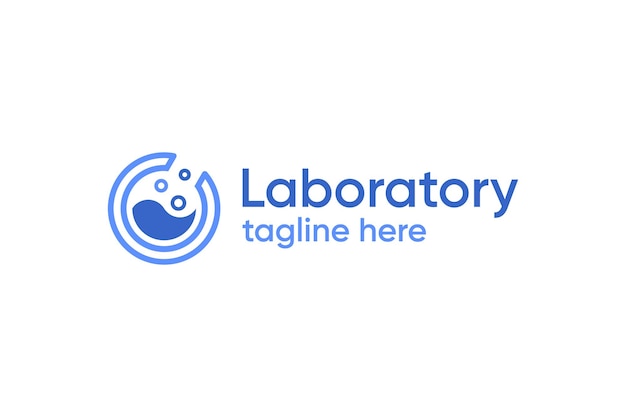 Vector chemical laboratory science liquid logo design symbol