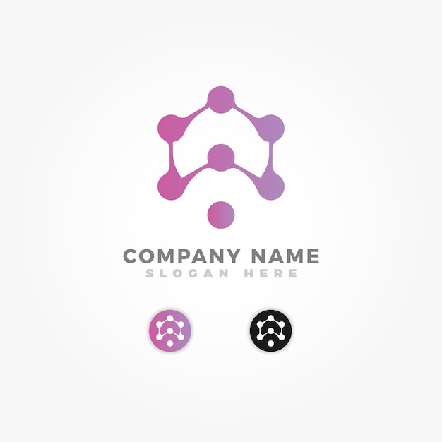 Chemical molecules logo blended with initial letter x