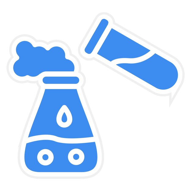 Vector chemical reaction icon style