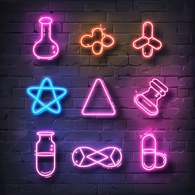 Chemical Set Icons Vector