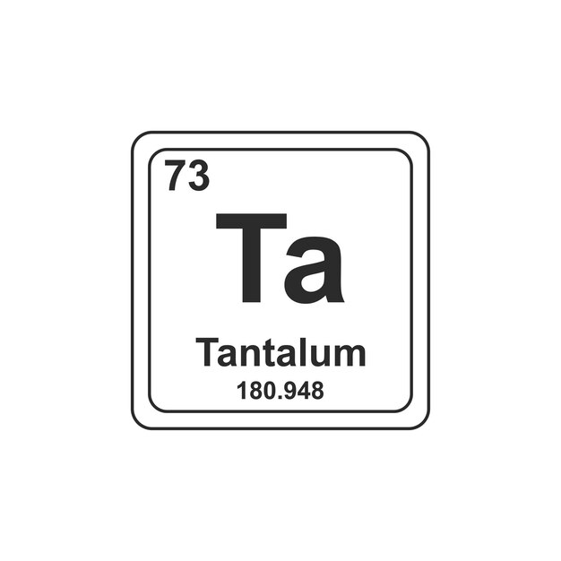 Vector chemical sign and symbol