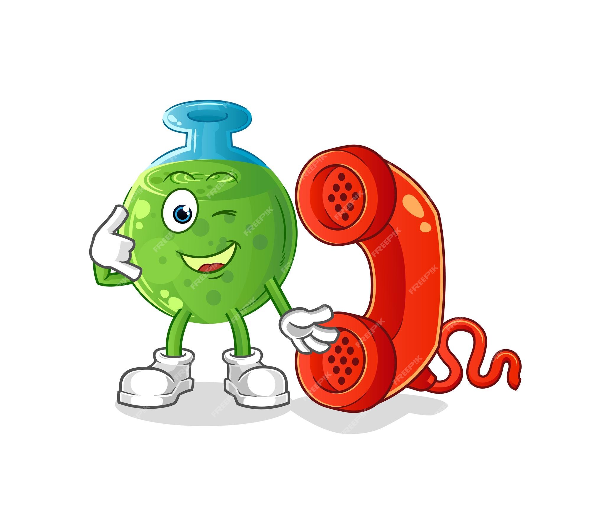 Premium Vector | Chemical tube call mascot cartoon vector