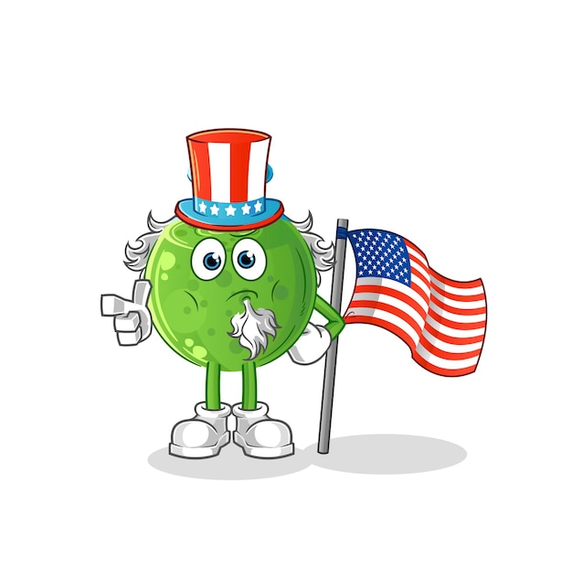 Chemical tube uncle sam character. cartoon mascot vector