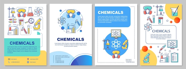 Vector chemicals industry template layout