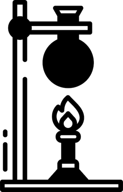 chemie glyf en lijnvector illustratie