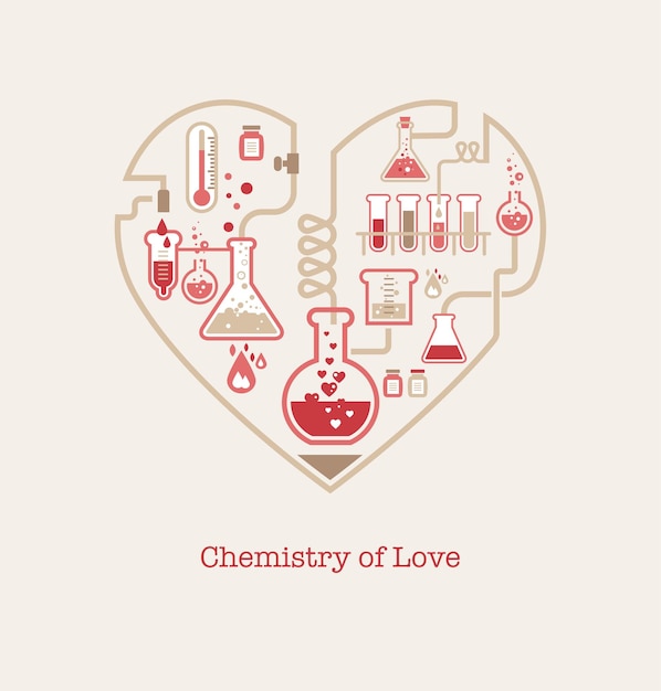 Chemie van liefde concept