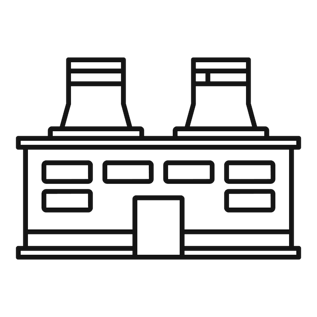 Chemisch recycle fabriekspictogram Overzicht chemisch recycle fabriek vector pictogram voor webdesign geïsoleerd op een witte achtergrond