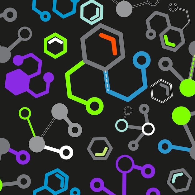 chemische atomen naadloos patroon