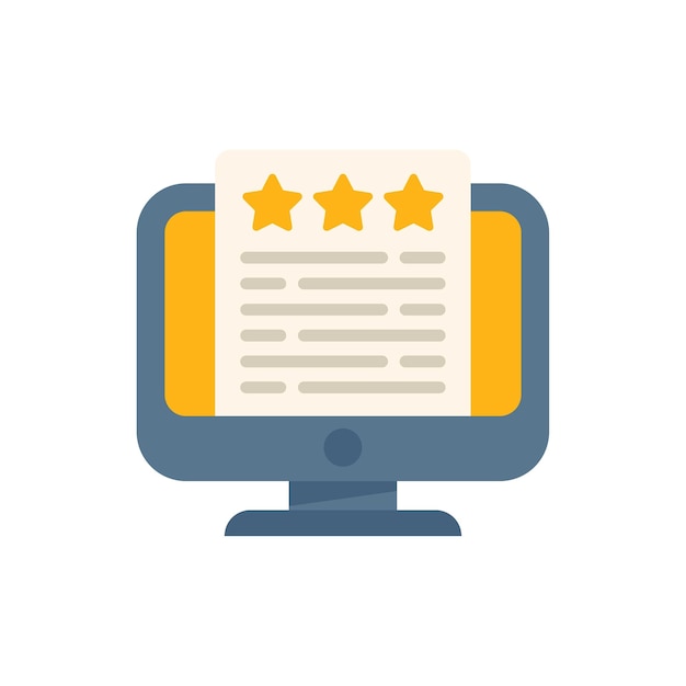 Chemische kolf pictogram platte vector Klantfeedback Beoordeel klant