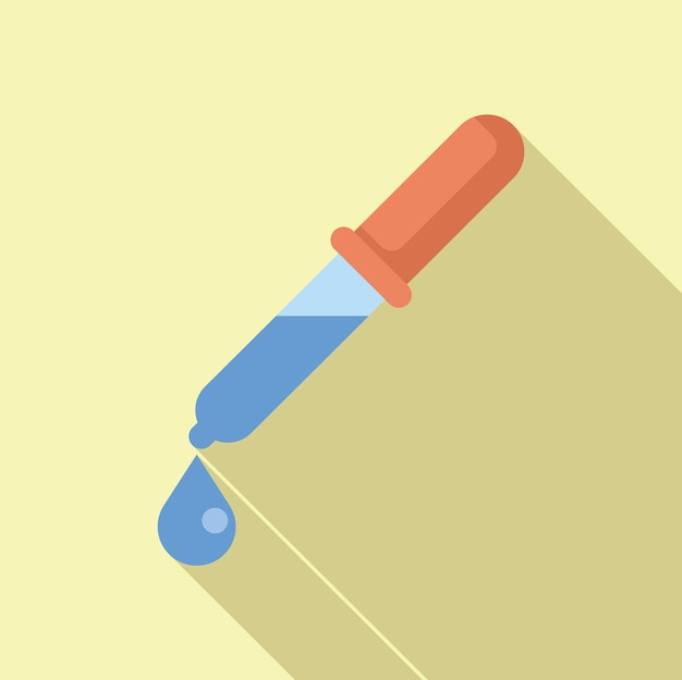 Chemische pipette met een blauw vloeistoficoon