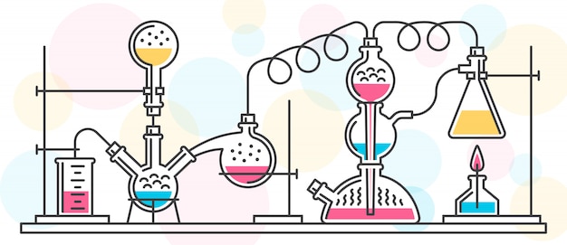 Vector chemische reactie