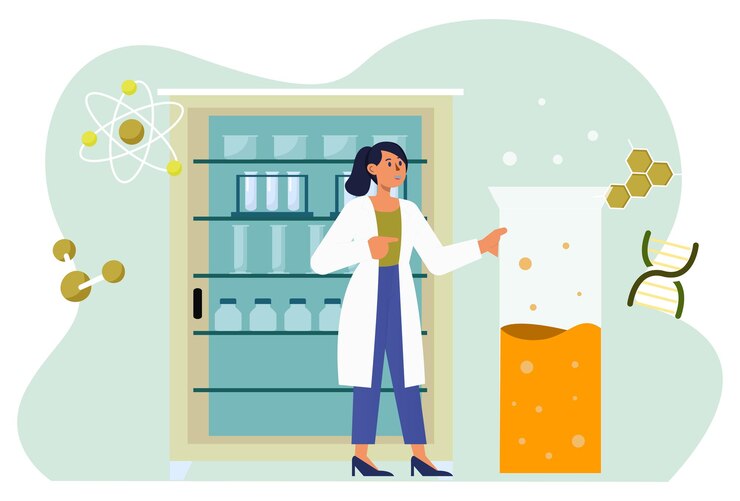Vector chemist concept illustration stylish and beautiful