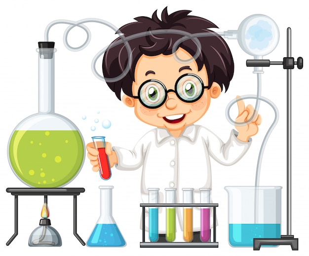 A chemist experiment at lab