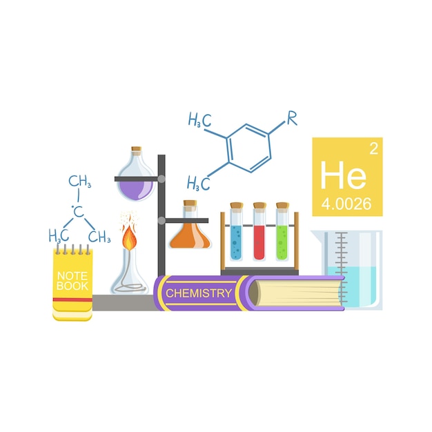 Vector chemistry class set of objects