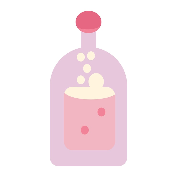 Vector chemistry flask scientific lab concept illustration on white background