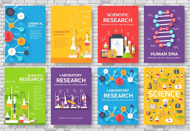 Vector chemistry infographic concept background