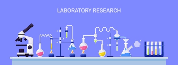 Attrezzatura da laboratorio di chimica.