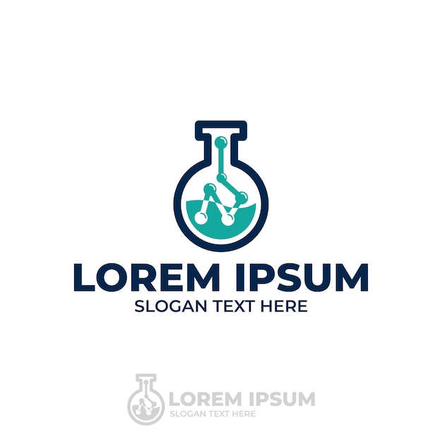 Chemistry lab illustration template medical laboratory logo  science labs logo design