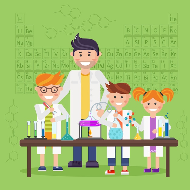 Laboratorio di chimica, concetto di educazione