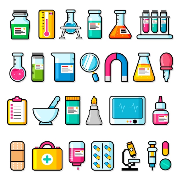 chemistry laboratory equipment set