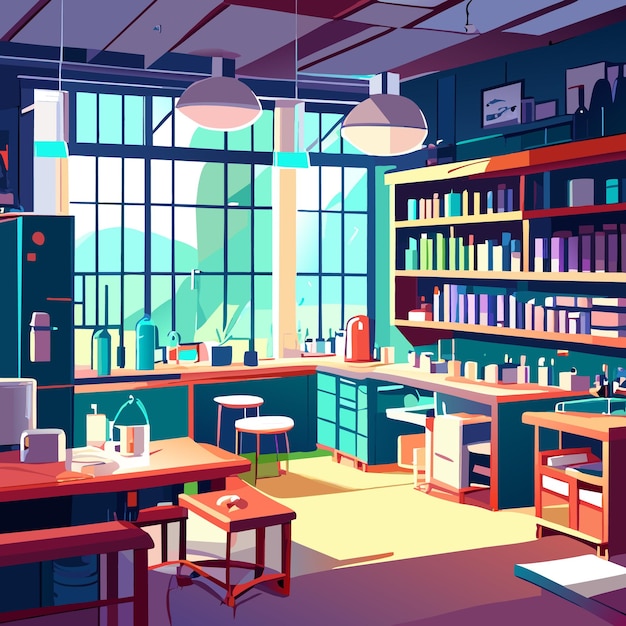 Chemistry room school laboratory classroom interior