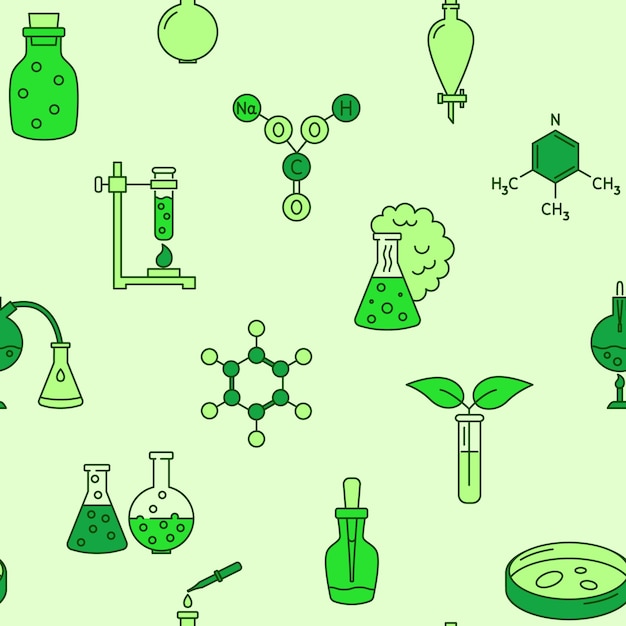 Chemistry seamless pattern
