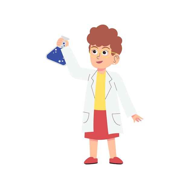 Chemistry teacher illustration