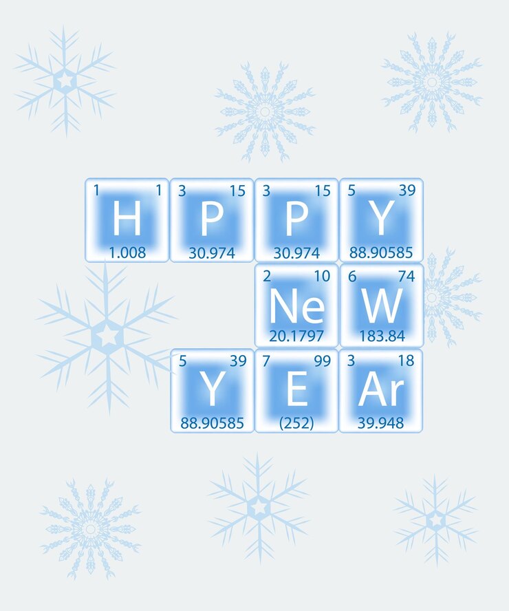 Vector chemival new year