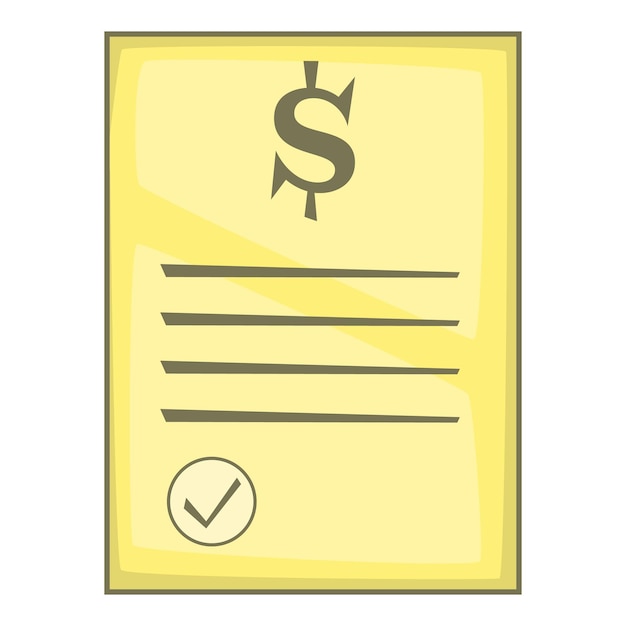 Vector cheque icon cartoon illustration of cheque vector icon for web