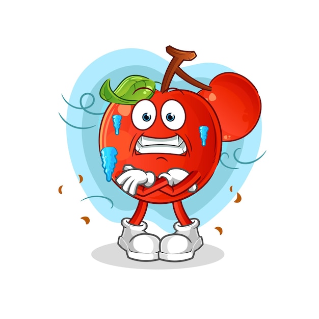 cherries cold illustration. character vector