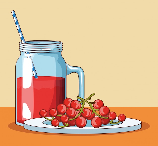 Cherries and juice