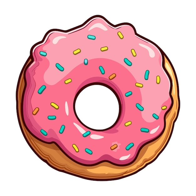 Cherry amandel donut sticker