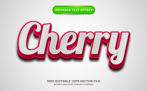 Cherry bewerkbaar teksteffect