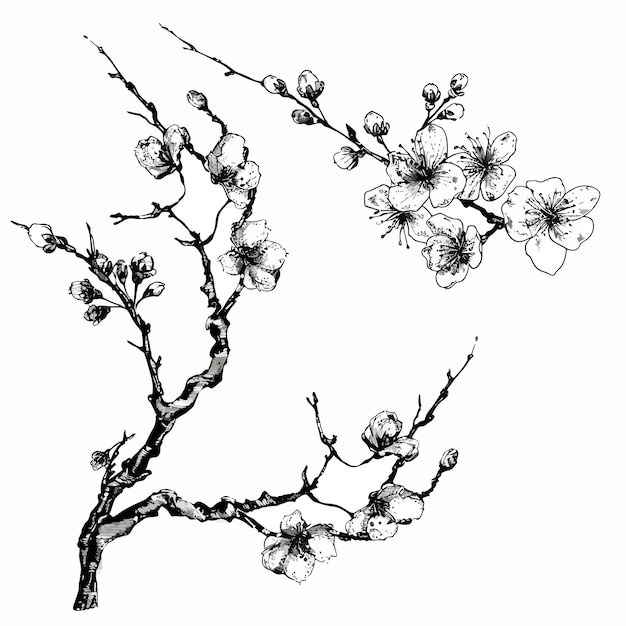 Vector cherry_blossom_branches_vector