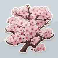 Vector cherry blossom cartoon vector