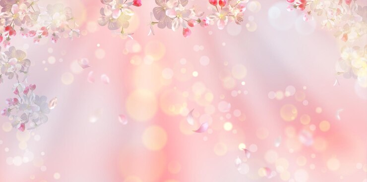 Vector 春の桜と空飛ぶ花びら