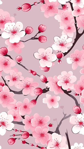 Вектор Вишневый цветок сакура рисунок мультфильм вектор