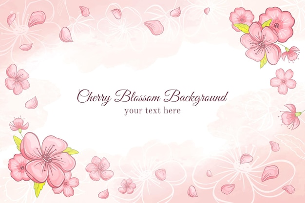 Cherry blossom spring background