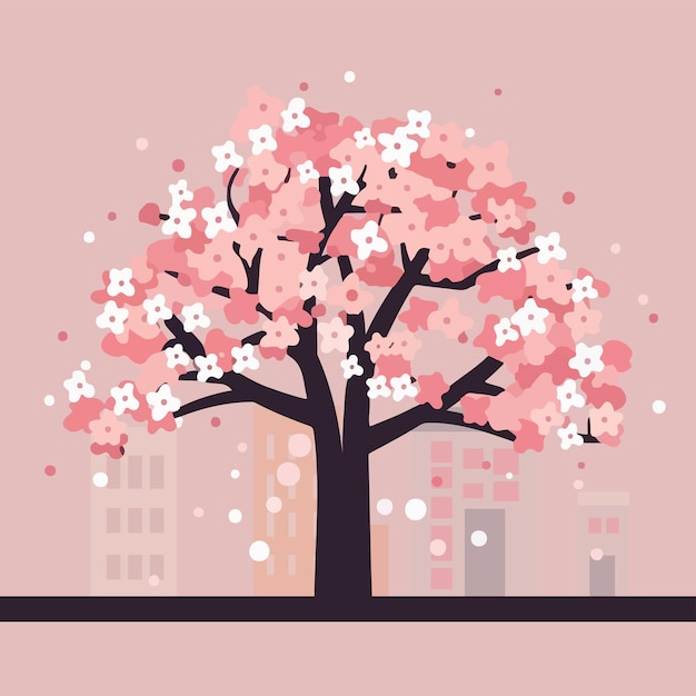 벡터 cherry_blossom_tree_illustration_8