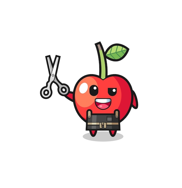 Personaggio cherry come mascotte del barbiere