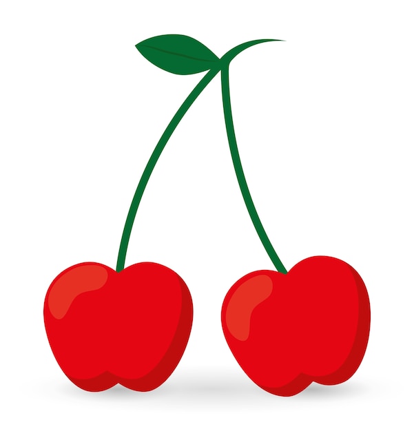 cherry fruit gezond biologisch voedsel pictogram
