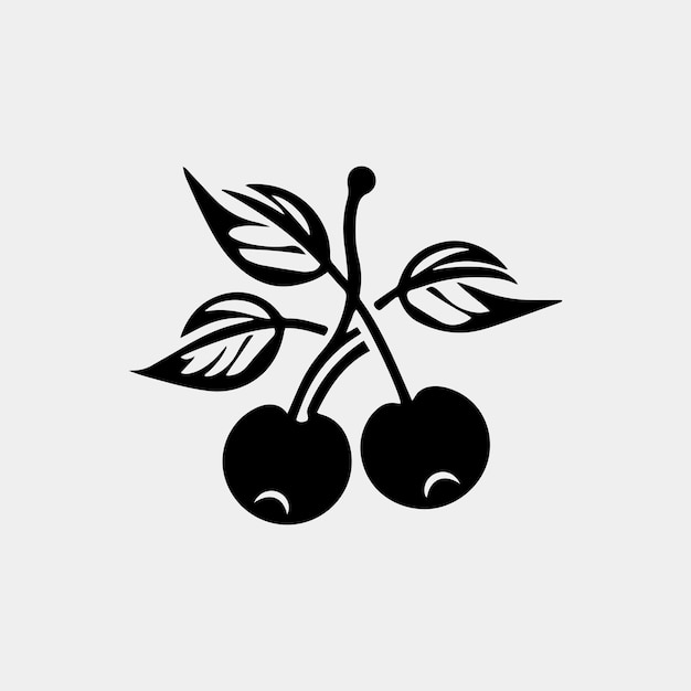 Cherry Fruit Icon Vector Design