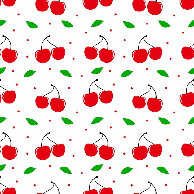 Cherry Fruit Seamless Pattern